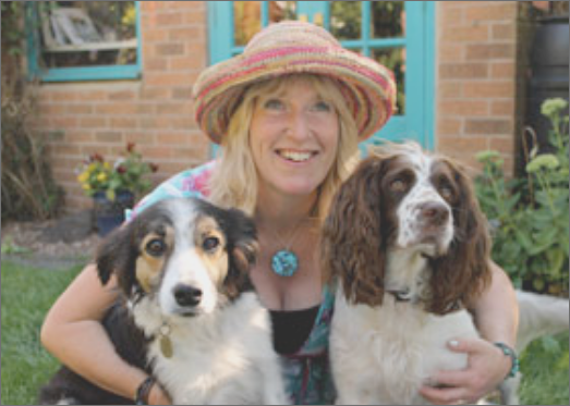 Christine Varley with her pet dogs